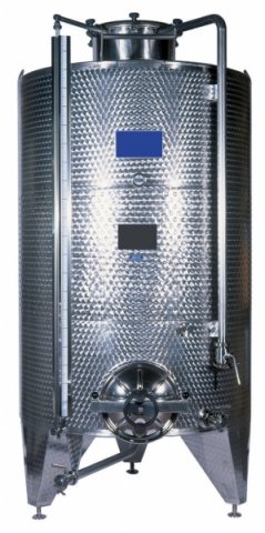 Storage tank with conical bottom and refrigeration pocket capacity hl 75