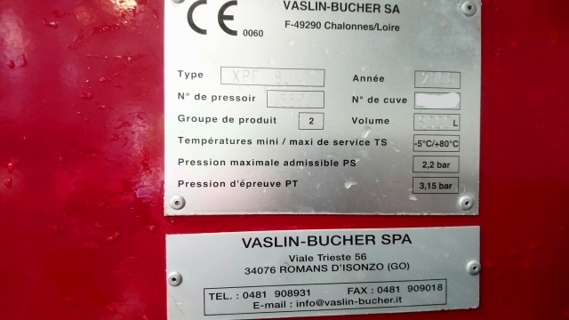 Pressa Vaslin - Bucher XPF 80