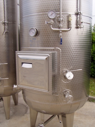 Stainless steel autoclave for wine, capacity hl 100