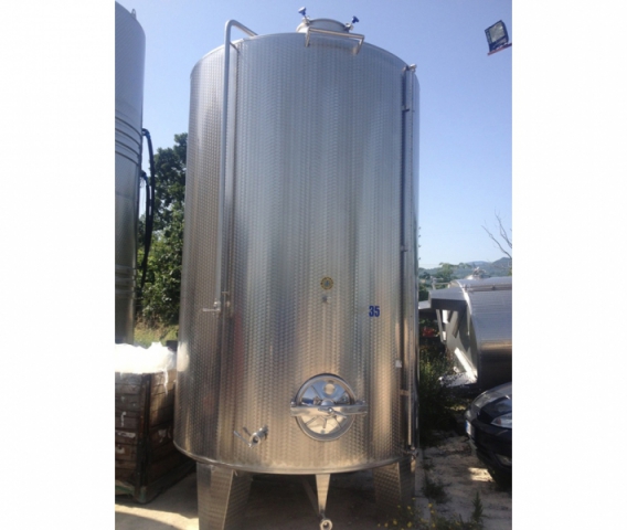 Serbatoio inox stoccaggio per vino usato hl 100