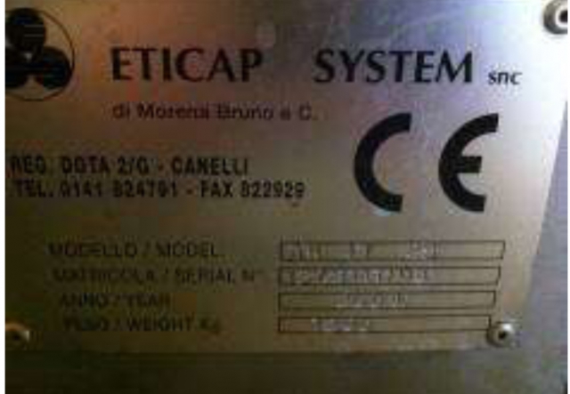 Adhesive labeling eticapsystem