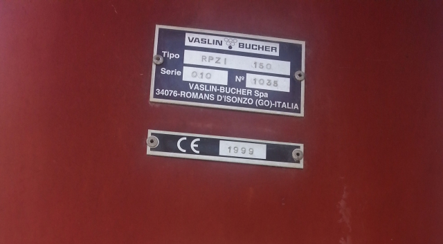 Pressa bucher rpzi hl 150 usata