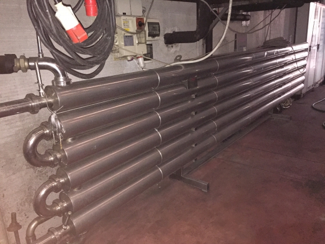 Scambiatore tubo in tubo per mosto diam. 70-100