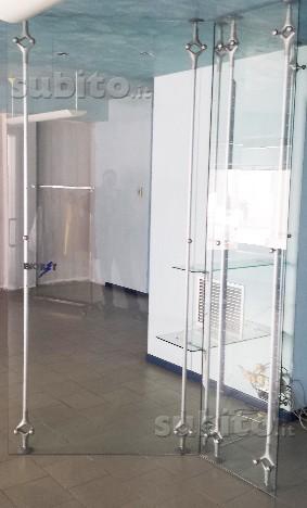 Porte pareti in vetro cristallo per ufficio
