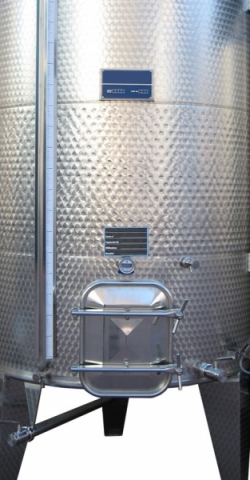 Stainless steel tank, capacity hl 75 diameter 1.800