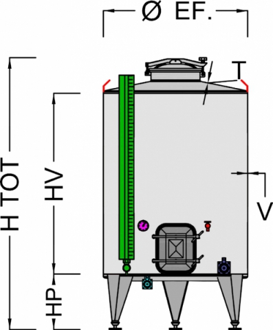 Storage tank capacity hl 55