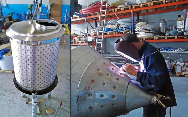 Costruzione fermentatore birra inox