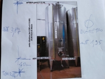Lotto di 5 serbatoi in acciaio inox hl 100