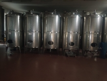 Lotto di 6 serbatoi hl 50 in acciaio inox 