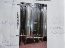 Lotto di 6 serbatoi hl 50 in acciaio inox 
