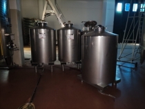 Lot of 8 10 hl stainless steel tanks